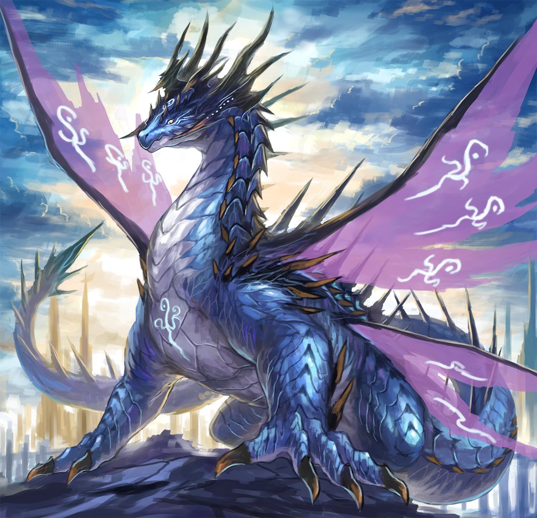 no humans wings dragon scales claws yellow eyes tail  illustration images