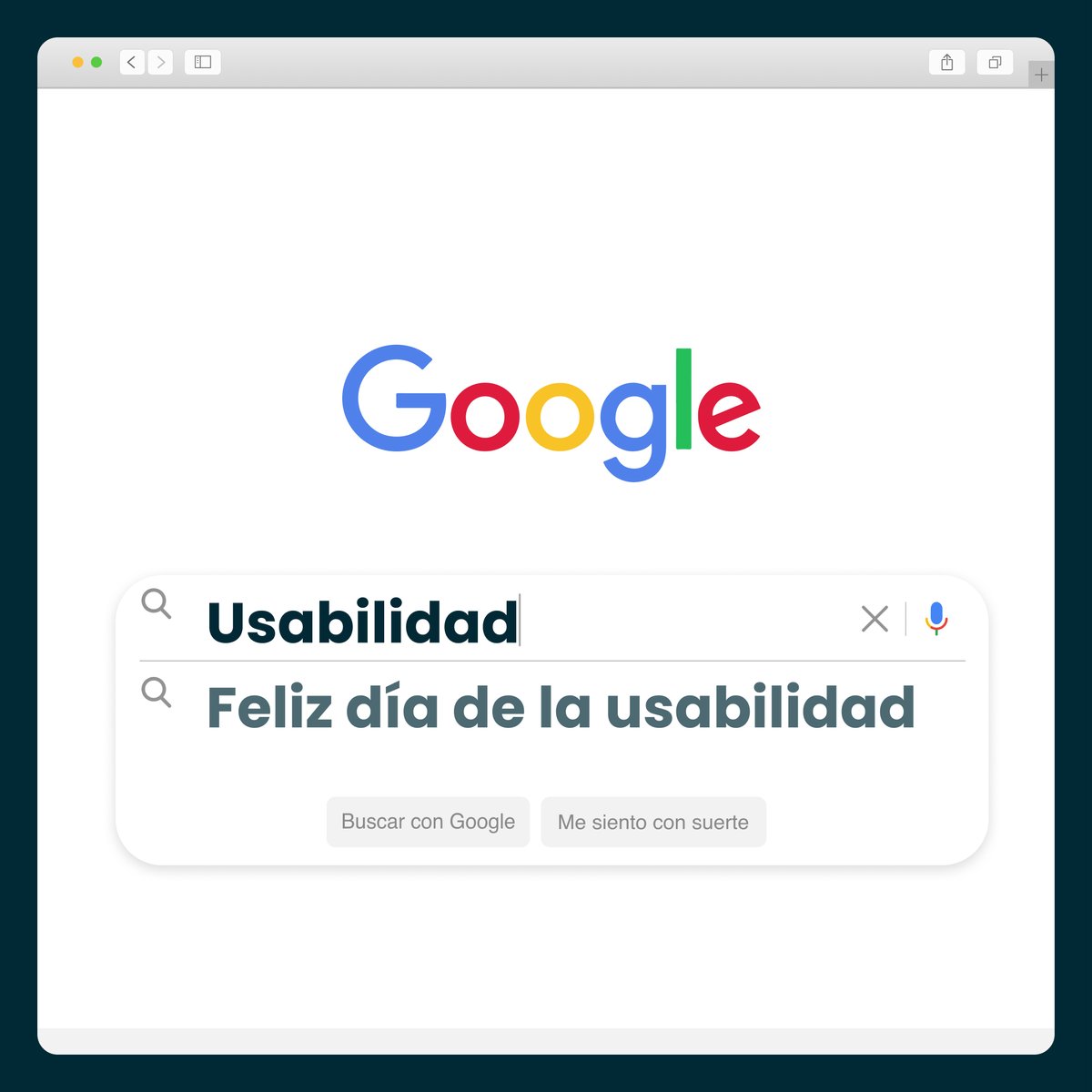 pinchaaqui's tweet photo. Hazlo simple, hazlo fácil, hazlo usable.
.
𝐅𝐞𝐥𝐢𝐳 𝐃𝐢́𝐚 𝐌𝐮𝐧𝐝𝐢𝐚𝐥 𝐝𝐞 𝐥𝐚 𝐔𝐬𝐚𝐛𝐢𝐥𝐢𝐝𝐚𝐝.⁣
⁣.
.
#diamundialdelausabilidad #usabilidad #ux #uxdesign #userexperience #webdesign⁣ https://t.co/V8ZVC9FdXr