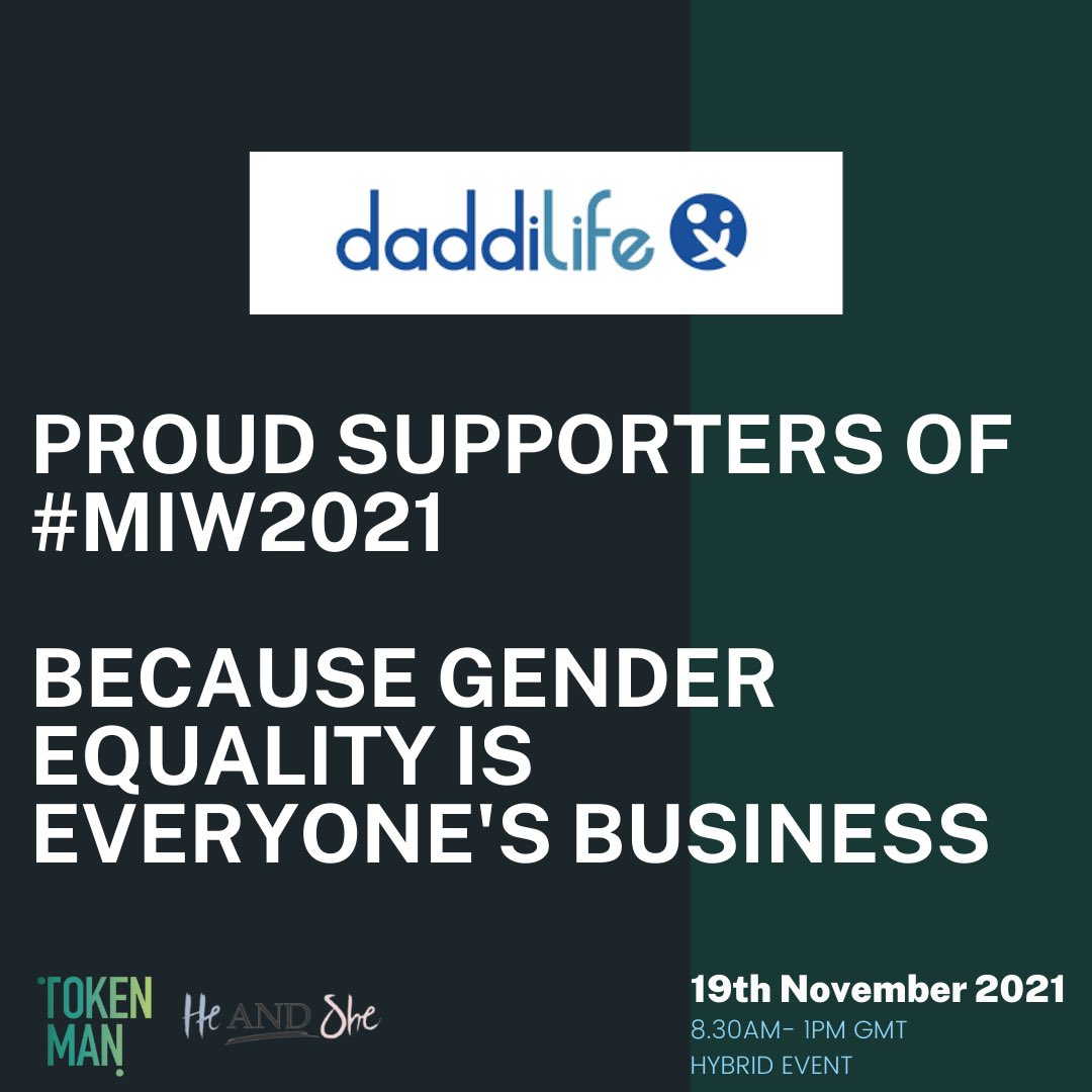 Gender equality is everyone’s business. That’s why we’re delighted to be supporting <a href="/Token_man/">Token Man</a> and He for She for their Masculinity In The Workplace conference. Get your tickets now: bit.ly/3irDhvG #MIW2021