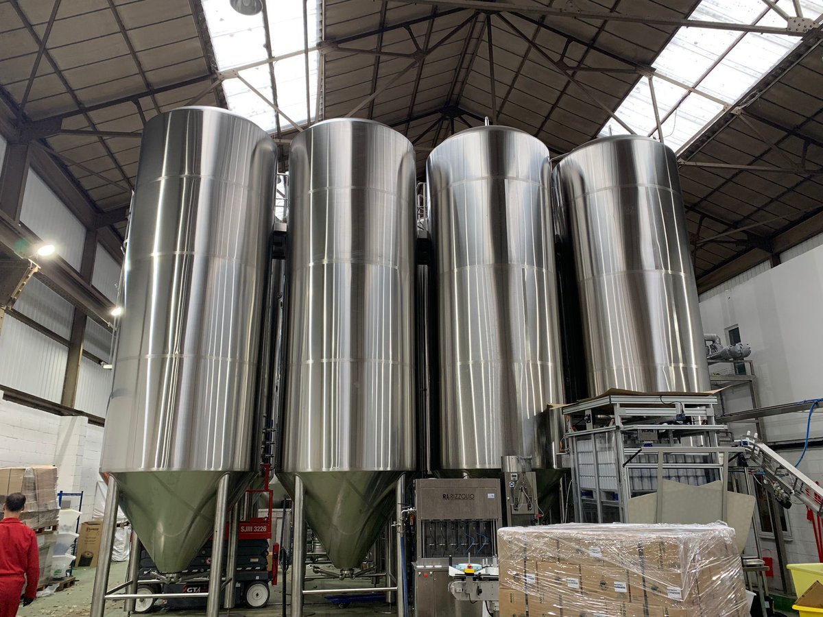 E X P A N S I O N  2 0 2 1 🏗

That’s a wrap on the second stage! 
Now piping &amp; electrics.

Our 8 X 150HL FV’s will be used to keep our Keller Pils &amp; Helles flowing. This takes us up to 20,000HL - 3.2 million delicious pints/year!

Thanks <a href="/KronesAG/">Krones</a> <a href="/SSVLimited/">SSVLimited</a> <a href="/TEPMachinery/">TEPMachineryMovement</a> 👏👏