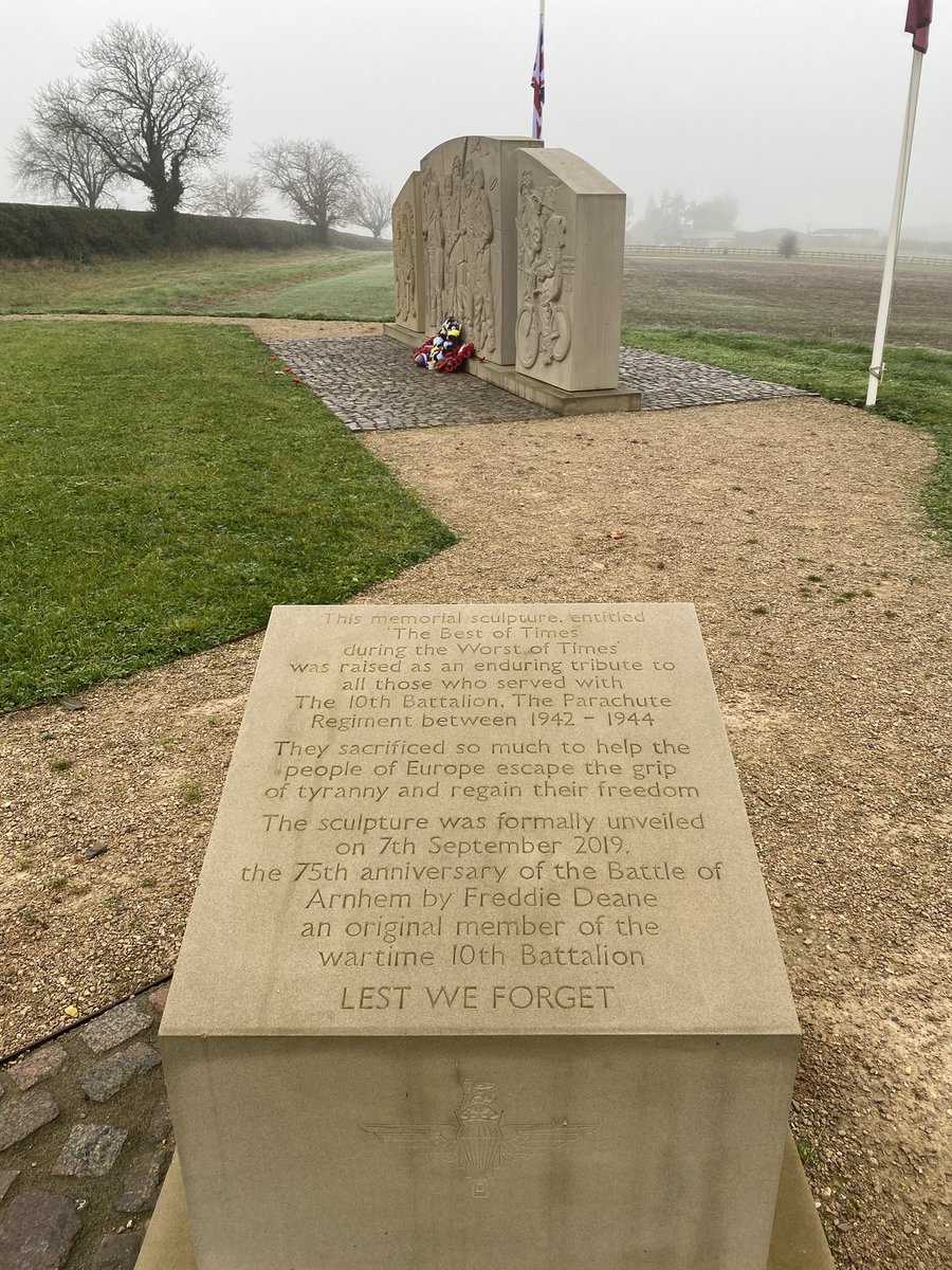 Hambofoundation's tweet photo. At the entrance gates of The Get Busy Living Centre lies three memorial plaques commemorating members of the 10th Battalion, the Parachute Regiment 🇬🇧 This morning, we remember them. #remembranceday #lestweforget🌹 https://t.co/3h4JeuZm4A