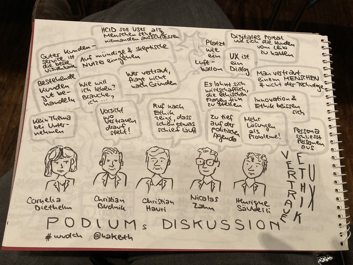 Naketh's tweet photo. Einige Zitate aus der Podiumsdiskussion am #WUDch. Bitte mit Vorsicht geniessen, da sie aus dem Zusammenhang gerissen sind. #WUD #WorldUsabilityDay #UXSchweiz https://t.co/zU4lC6HP3j