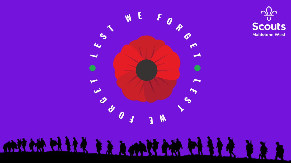 MaiWestScouts's tweet photo. On this day we remember those who bravely gave their lives and those who serve to defend our freedoms and way of life. #LestWeForget 

#MaidstoneWestScouts #KentScouts #RemembranceDay https://t.co/Nguo2QYtAb