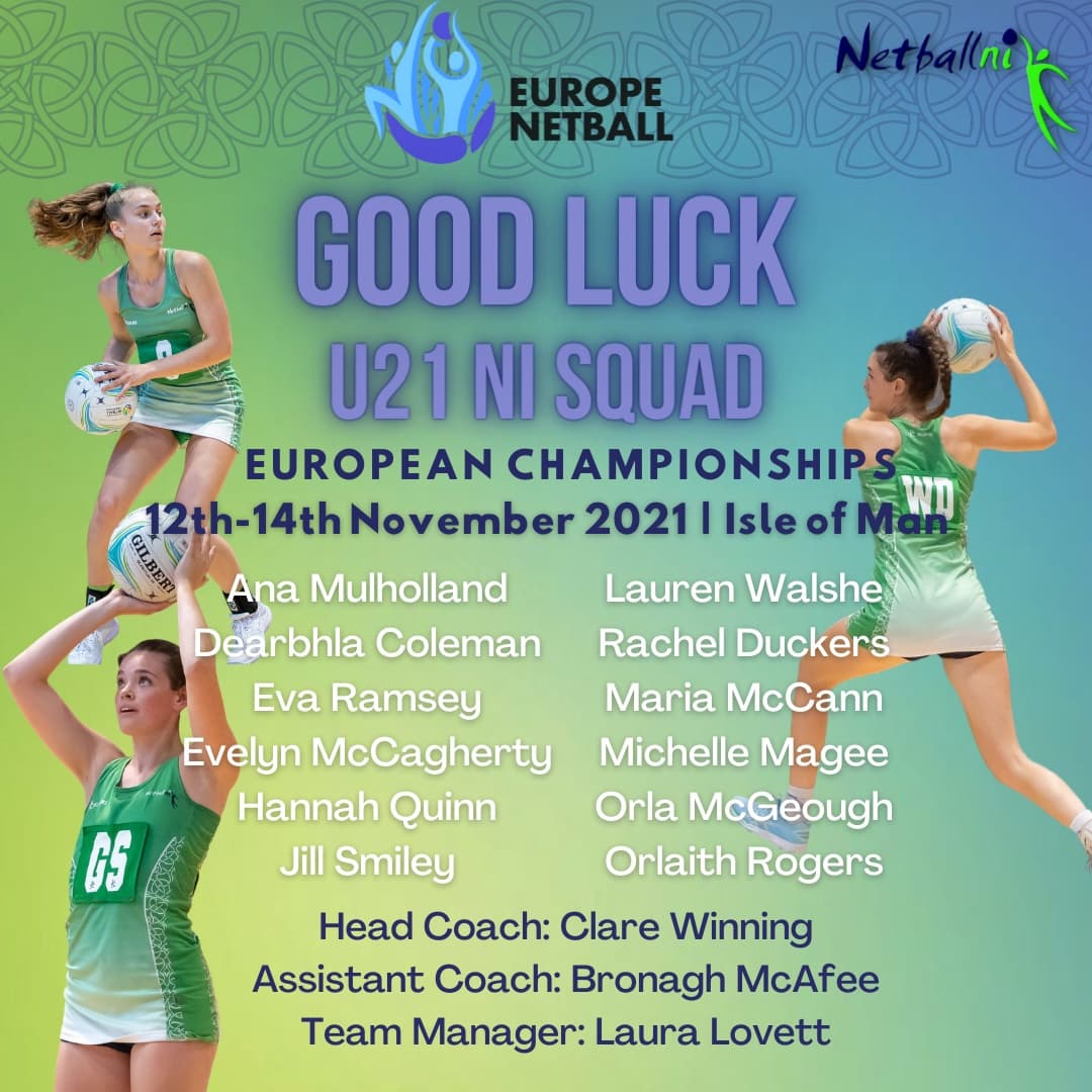netballni's tweet photo. GOOD LUCK ☘️ our U21s competing in @netballeurope Championship this wkend 💪
Watch every game live on NE YouTube Channel! 
Big thanks to the fundraising support of family&amp;friends, &amp; U21 squad sponsors @MaryPetersTrust @Activefeetpod the Gordon Group &amp; PC Auto/Collision Belfast https://t.co/1M3TCa2ikM