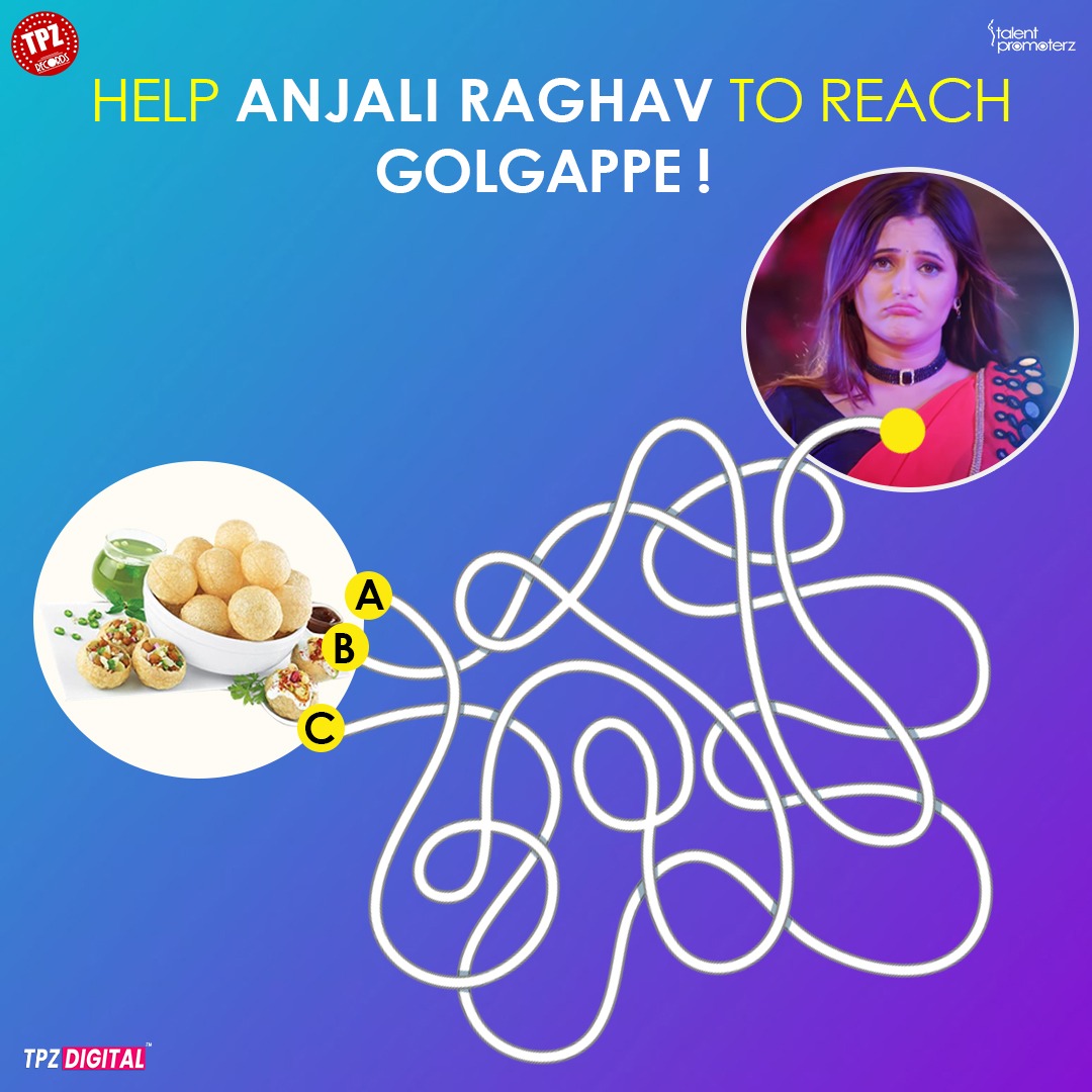 TpzRecords's tweet photo. Anjali Raghav ko shi rasta dhundne mai help kare💪🏼
Comment karke shi rasta btae🤔
#Golgappe #trending #trend #tpzrecords #guess #choosecorrect https://t.co/jwvFwZBaap