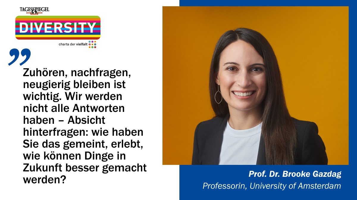 Live_TSP's tweet photo. In der Master Class "Kommunikation in diversen Teams" spricht Prof. Dr. @BrookeGazdag, PhD, University of Amsterdam - @ABS_UvA mit weiteren Sprecher_innen wie man mit Kommunikation Brücken bauen kann. !B
#DIV #DIV21 https://t.co/KRDlQGHpye