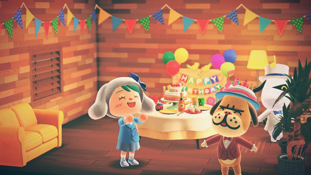 painchan13's tweet photo. *HAPPY BIRTHDAY*
最初から一緒に移住してきた仲間だから
なんか特別感あるんよぉ♪
わんこ3匹集合(„  ´ ` ♡ )
#どうぶつの森 https://t.co/zzVNnYQ7W2