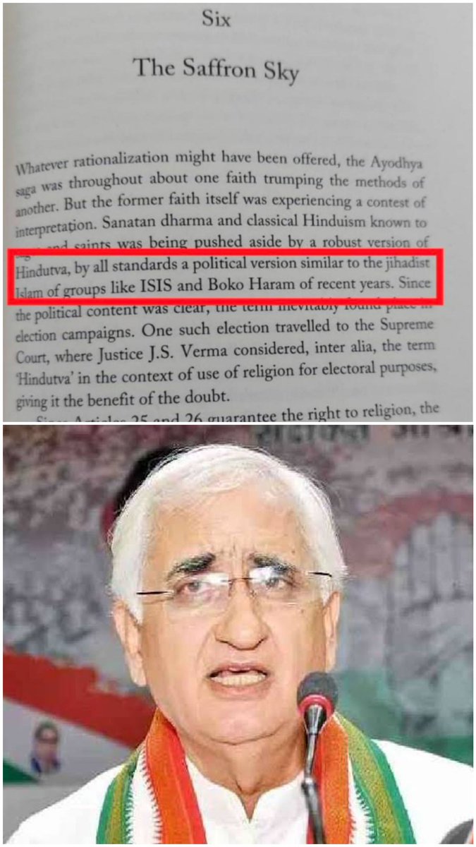 rajashashank's tweet photo. Mr @salman7khurshid must apologize to Hindu community &amp; withdraw his book immediately or else I will be taking legal action against him and others behind this sinister defamation of my community. I would also request @barcouncilindia to take appropriate action against Him - 1 https://t.co/RYlzQz5IAB