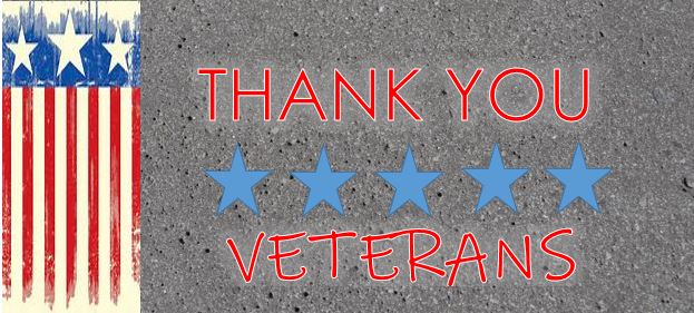 We want to thank all veterans for the sacrifices they made while serving our country. 
Thank you to our own veterans : 
Steven, Joe, Bill &amp; Bryce