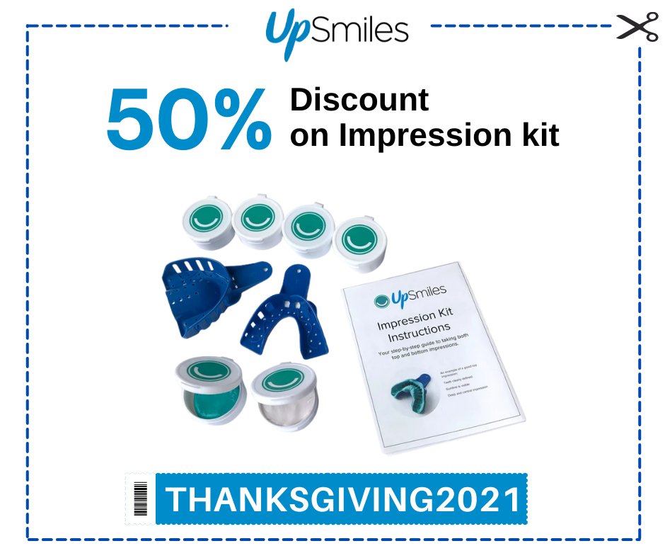 UpSmiles_Now's tweet image. Thanksgiving day offer! 
Get 50% off on dental impression kit
Order Now : buff.ly/3D1yJVa
#dentalimpressionkit #impressionkit #dentalcare #smile #smilemakeover #teethimpressionkit #teeth #thanksgivingday #thanksgivingdaycoupons