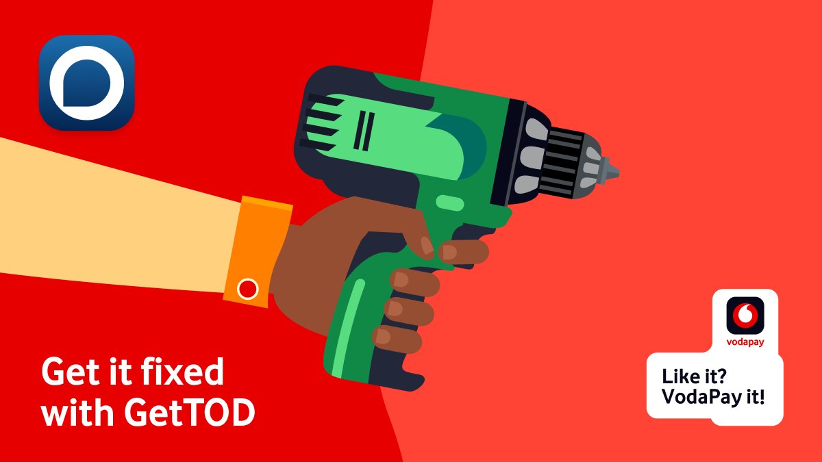 VodaPay's tweet photo. Sort your home repairs this end-of-year with @getTODSA – our handy partner. Download the VodaPay app and book reliable plumbers, electricians, locksmiths and other services in just a few taps https://t.co/triq1vR6h5.
Like it? #VodaPayIt 🚀 https://t.co/YLtYGLyXO1