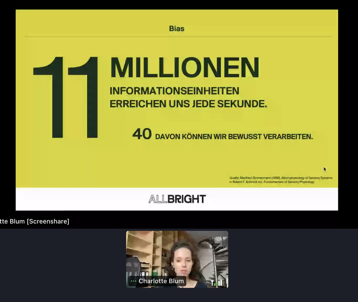 AllBrightGer's tweet photo. "Unbewusste Vorurteile helfen, Komplexität zu reduzieren und schnelle Entscheidungen zu treffen. Sie können aber auch zu falschen Entscheidungen führen und es ist unsere Verantwortung, das zu erkennen." Aus der #AllBrightAcademy-MasterClass bei der #DIV21. https://t.co/49vu5Dy9kv