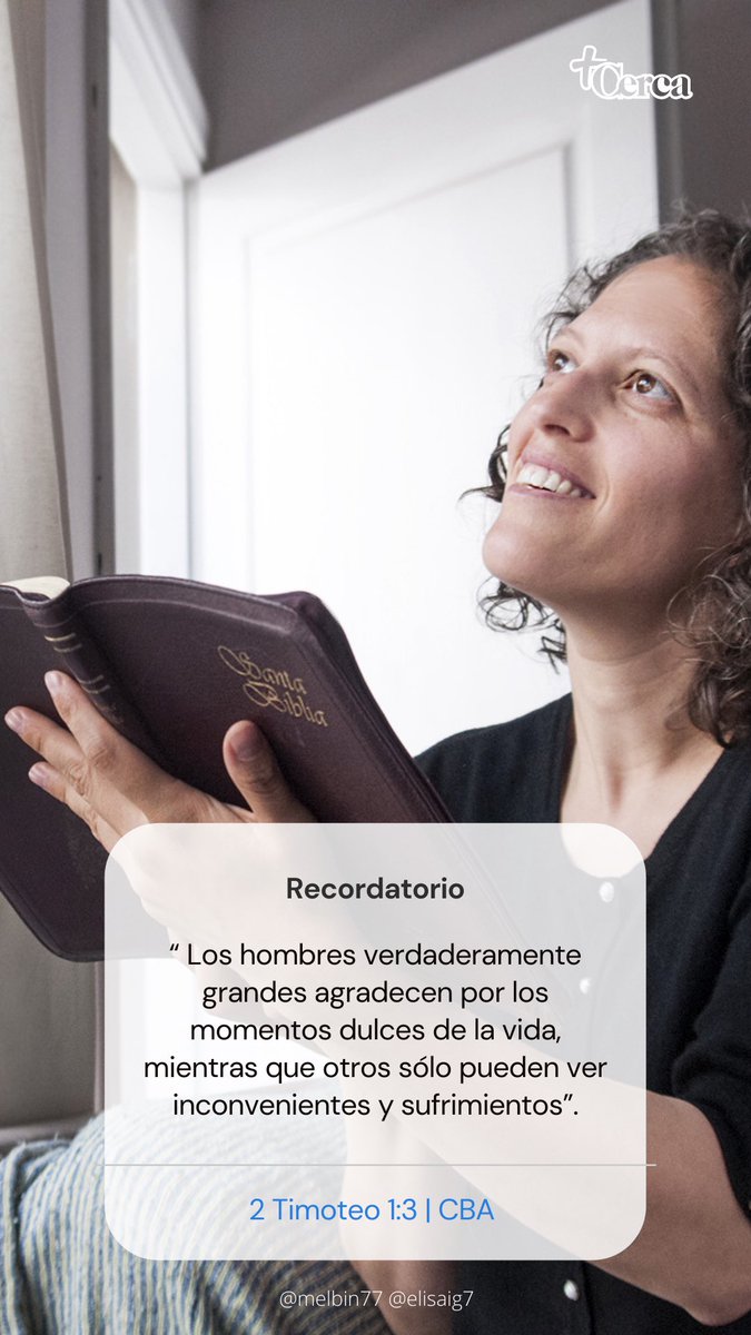 Melbin77's tweet photo. 🟢 “Conviene pararnos, estar quietos y pensar en las maravillas que Dios hizo por ti y darle gracias por sus bendiciones.”

#2Tim1:1-7
#PrimeroDios #rpsp | cbmh https://t.co/DN29xkQTTM