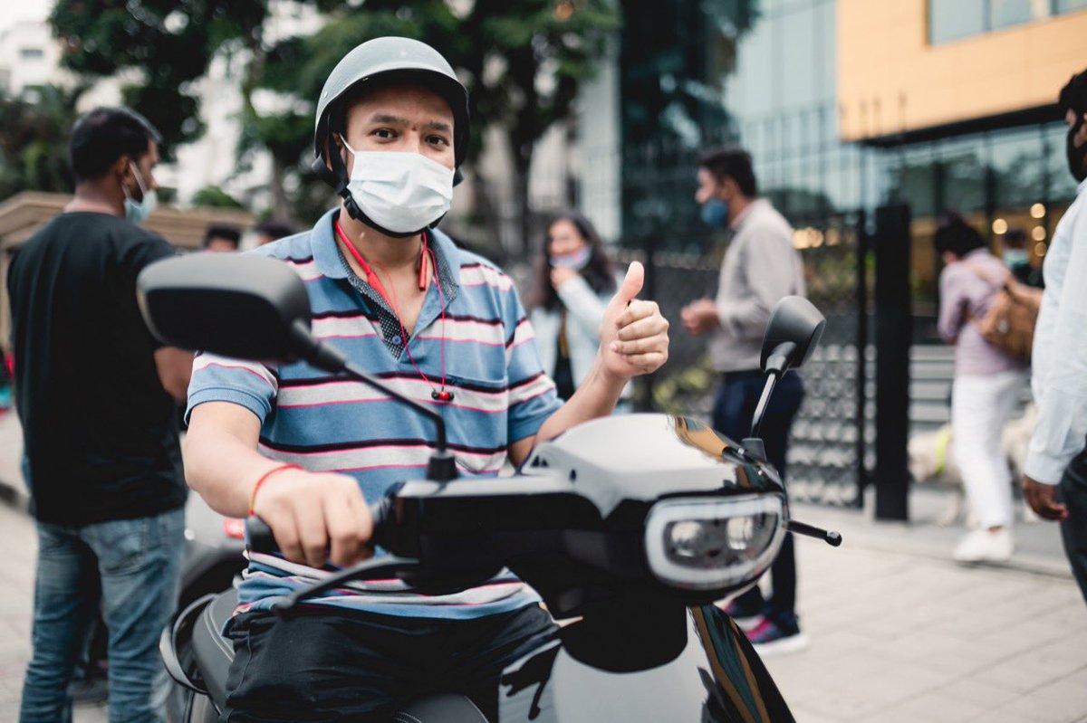 bhash's tweet photo. Thrilled to see customers having so much fun riding the Ola S1 at our test ride camp in Bangalore. Soon in other cities! #JoinTheRevolution https://t.co/mcDhJOKkMM