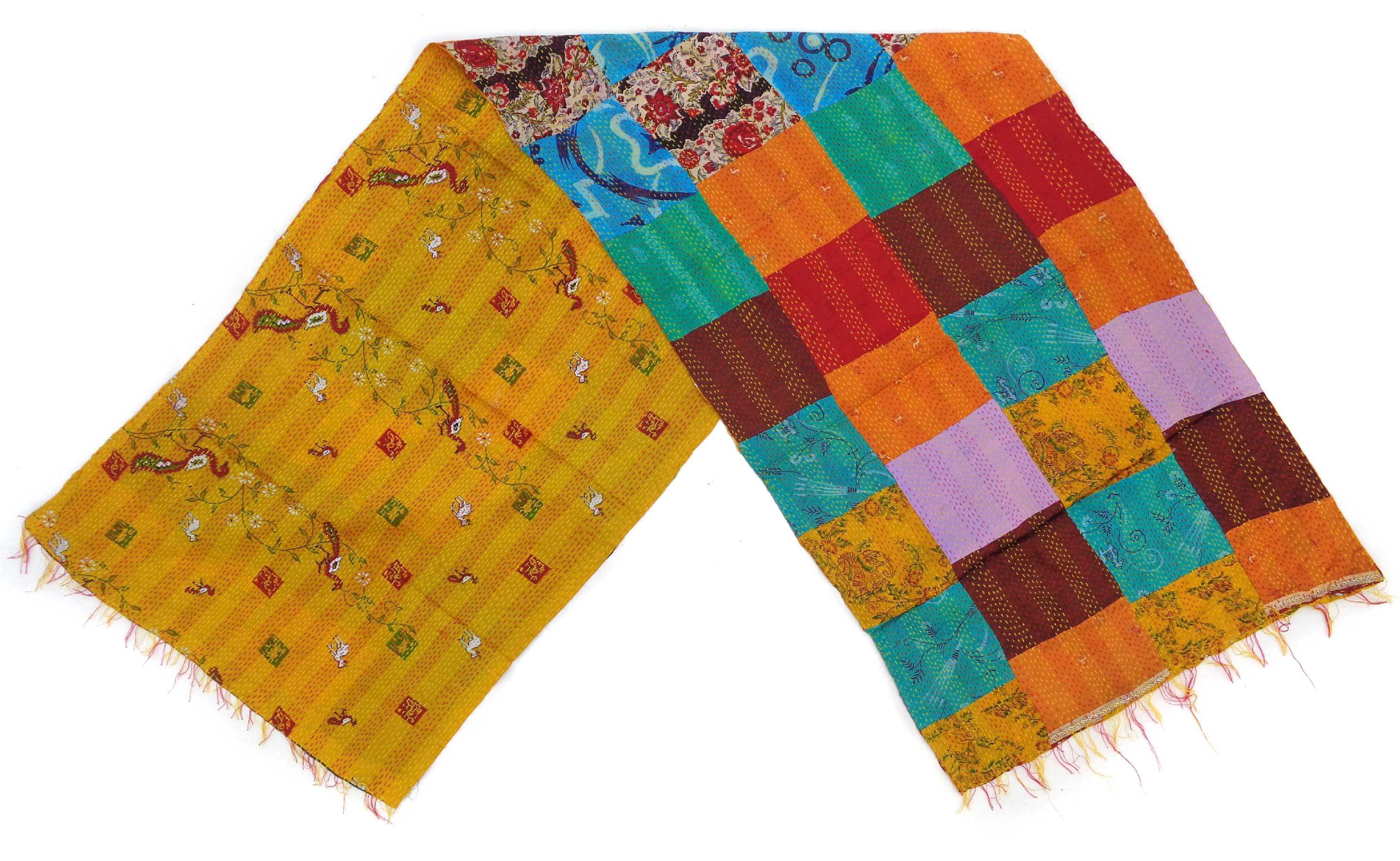 Handmade patchwork Silk Scarf Head Wrap Stole Dupatta Embroidered Scarf Women Fashion Scarves KP93