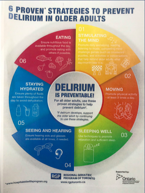 Tip of the Week - Preventing Delirium in Older Adults. Thanks for sharing <a href="/RobynCDietitian/">Robyn Collery RD</a>
