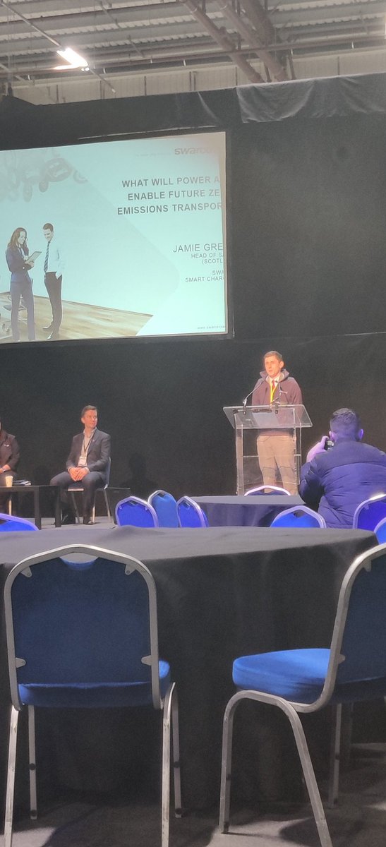 MichaelMMacLeod's tweet photo. Head of Sales for Scotland @Jamie_Green6 is up next her at @MSIPDundee, discussing the role of EV charging in enabling Future Zero Emission Transport. @SWARCO_Charging @eConnect_UK #evcharging https://t.co/6OEPXxnwjn