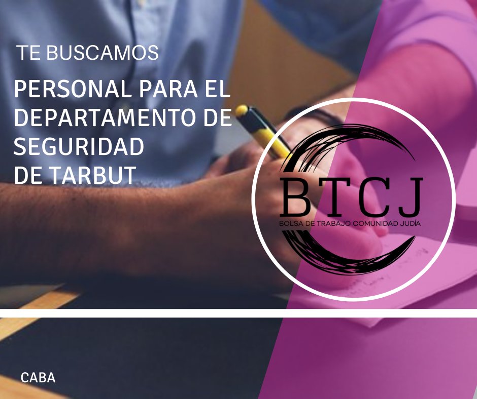 bdetcj's tweet photo. 🔔 Personal para el departamento de seguridad de Tarbut🔔
👁️Mirá la publicación, seguro a algún conocid@ tuy@ le sirve
👍Etiqueta a tu amig@ que está buscando trabajo
Postulate 👉 https://t.co/7xkZfvxoZu
Encontrá muchas más en: https://t.co/2oxidR7tWT https://t.co/P26PZ0EdaL
