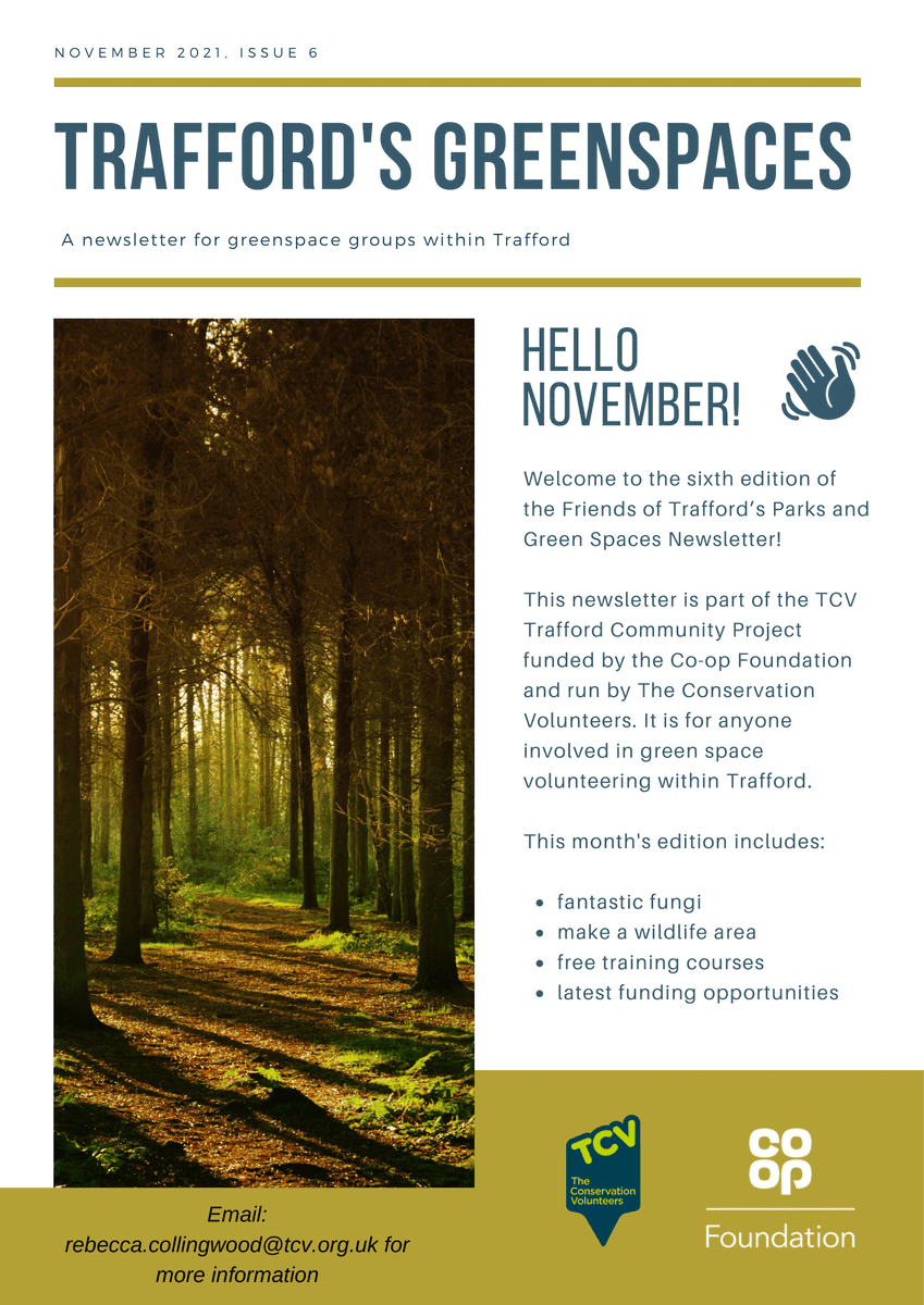 TCVManchester's tweet photo. The latest edition of our Newsletter for Trafford Greenspace Groups is out! Get in touch if you want to read the full pdf version ππππ»πΏ @Coop_Foundation @TCVtweets
#trafford #parks #greenspace #friendsofgroups https://t.co/0p8XeOnUdF