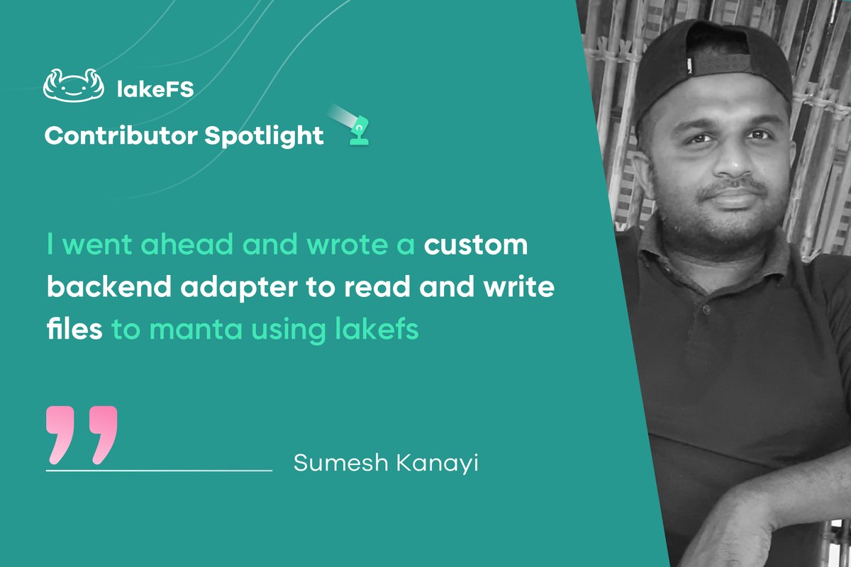 lakeFS's tweet image. Meet one of the #lakeFS contributors — @sumukk! In the lakeFS forum Sumesh answers a few of our questions and tells the story about his contributions to the open source project lakeFS.
#opensource #dataversioning #gitfordata #datalake #dataversioncontrol
forum.lakefs.io/t/meet-a-lakef…