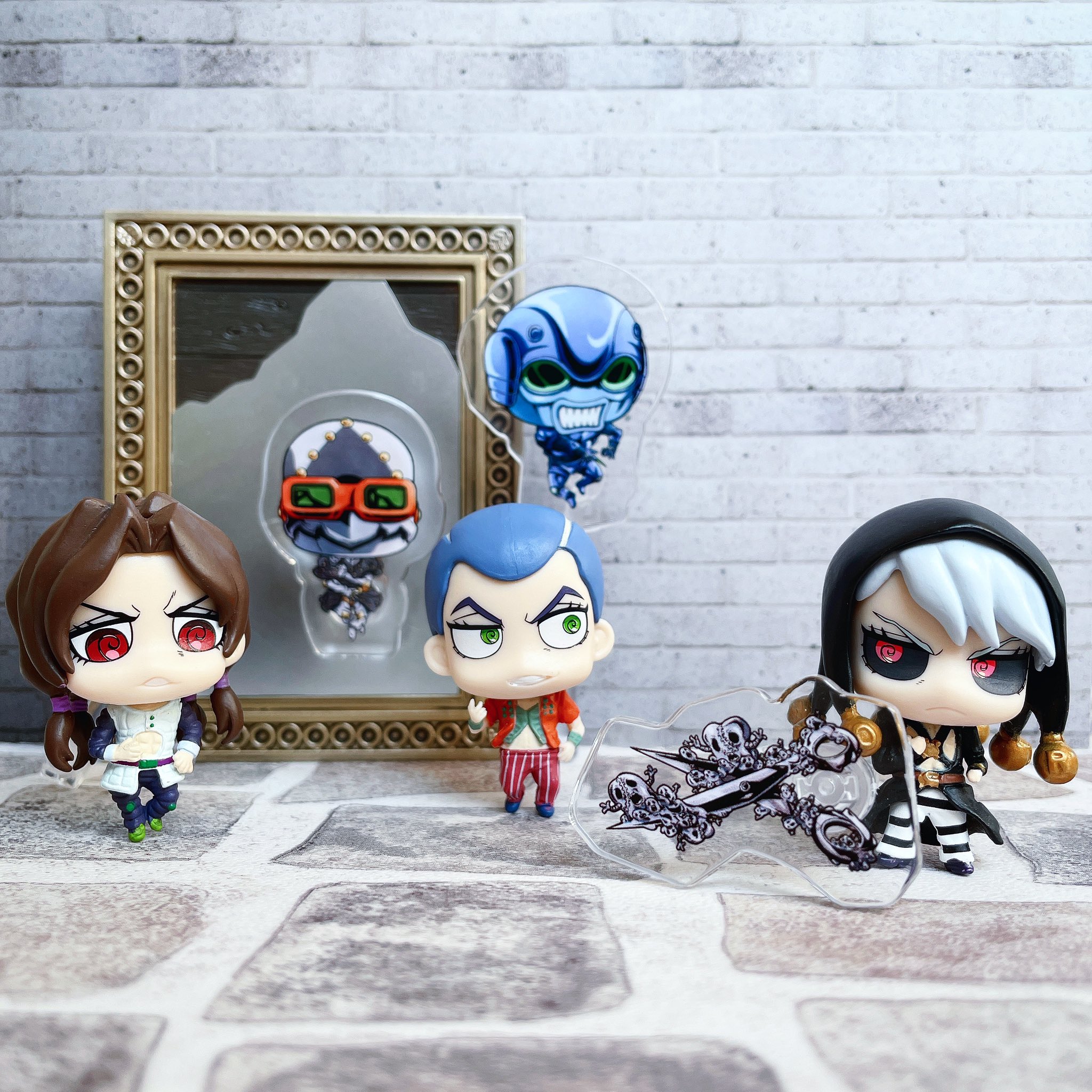 𝙧𝙚𝙞 暗チのスタンドスタンドかわいいぞー 特に後ろのねこちゃんが きゃわ ジョジョコレ Standstand ジョジョの奇妙な冒険 ジョジョ ストーンオーシャン Jjba Jojo フィギュア撮影友の会 ジョジョコレ スタンドスタンド T