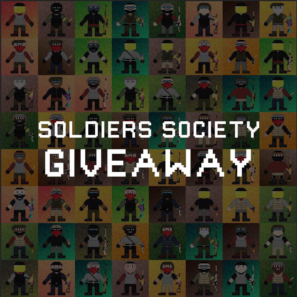 Our <a href="/SoldiersSoc/">Soldiers Society 🪖</a> mint coming today! 🚨

To celebrate, we will be giving away 1 Soldier, to 3 random people who:

✅ - Follow <a href="/SoldiersSoc/">Soldiers Society 🪖</a> 
✅ - Like &amp; retweet
✅ - Comment "I'm ready to enlist!"
✅ - Tag 3 friends

Minting goes live today, 4PM GMT! 🗓️
👉 exeedme.com/soldiers-socie…