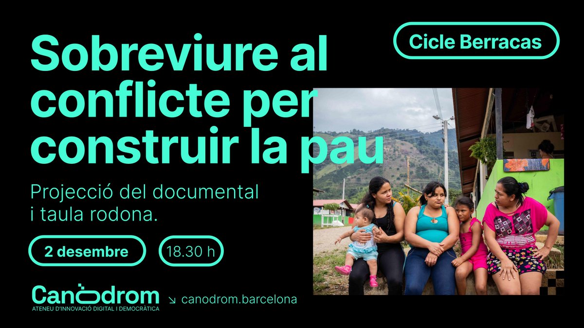 Una peça clau del relat transmèdia és el seu documental.

📽️ Projecció i col·loqui amb membres de la Comisión de la Verdad Colombiana i autores: <a href="/elenabulet/">Elena Bulet</a>, <a href="/LCasamitjana/">Casamitjana</a>, Anna Enrech, <a href="/santinflas/">santinflas</a>, <a href="/Helena_RoGo/">Helena Rodríguez</a> i Tatiana Rojas.

📅 2 desembre | 18.30h
🔗 bit.ly/BerracasDocu