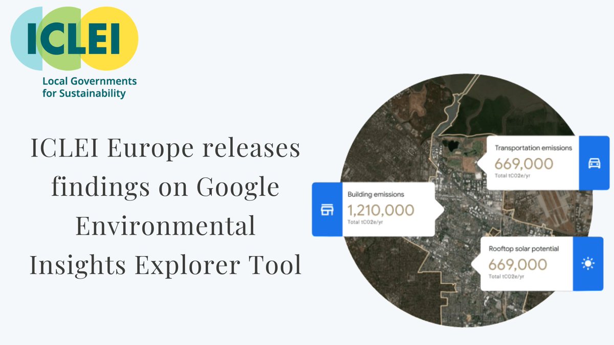 ICLEI_Europe's tweet photo. "Have you heard of the @Google Environmental Insights Explorer tool? 

An overview for policymakers is now available to guide European cities on 🖥️ the power of data driven models for emissions reduction in the transport sector. 

Learn more 📊 https://t.co/bODbe1cRV9" https://t.co/INZoxgLKvU