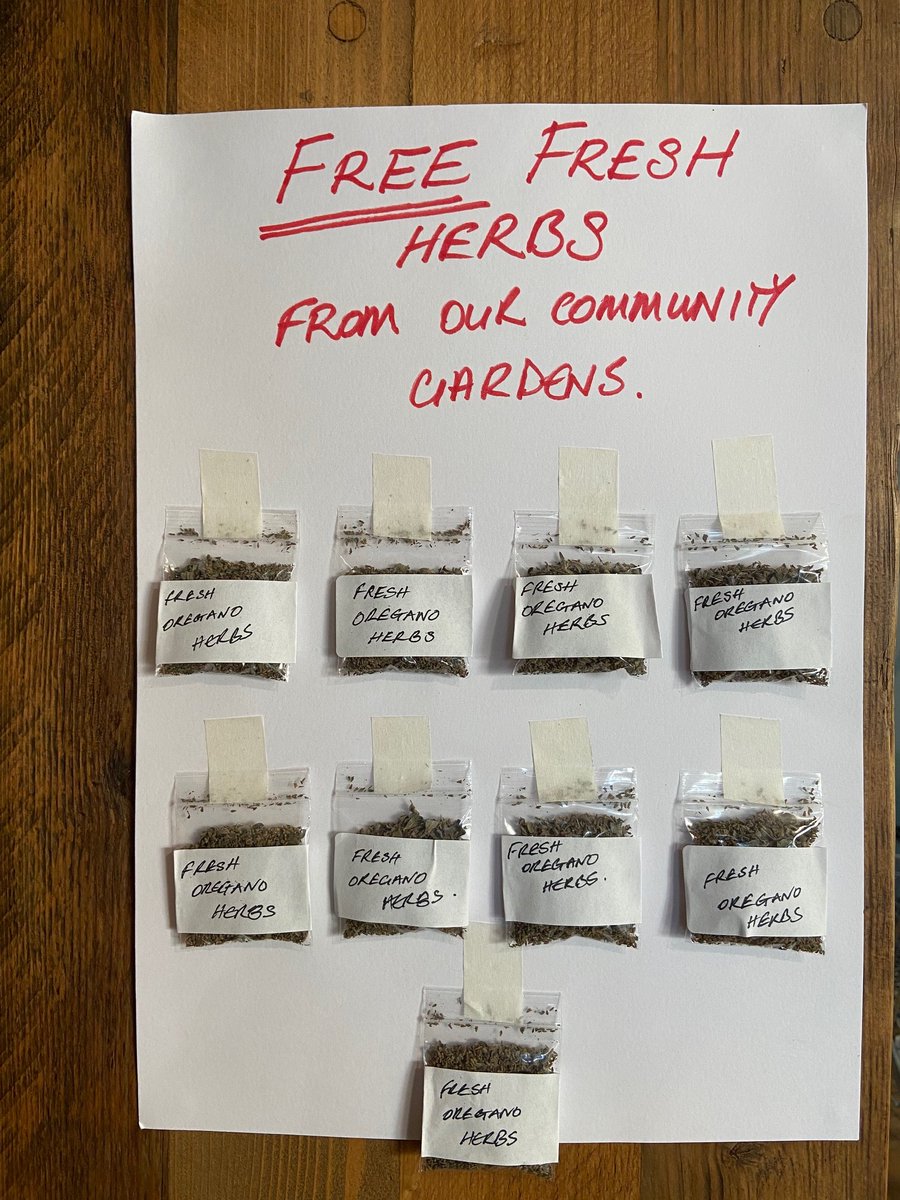 courtyardpantry's tweet photo. Thanks to @QueensCrossHA Community Growing group for their donation of fresh oregano, grown in the nearby Woodside Gardens plots.

#freshandfreeforthecommunity https://t.co/WmXXdIpNHh