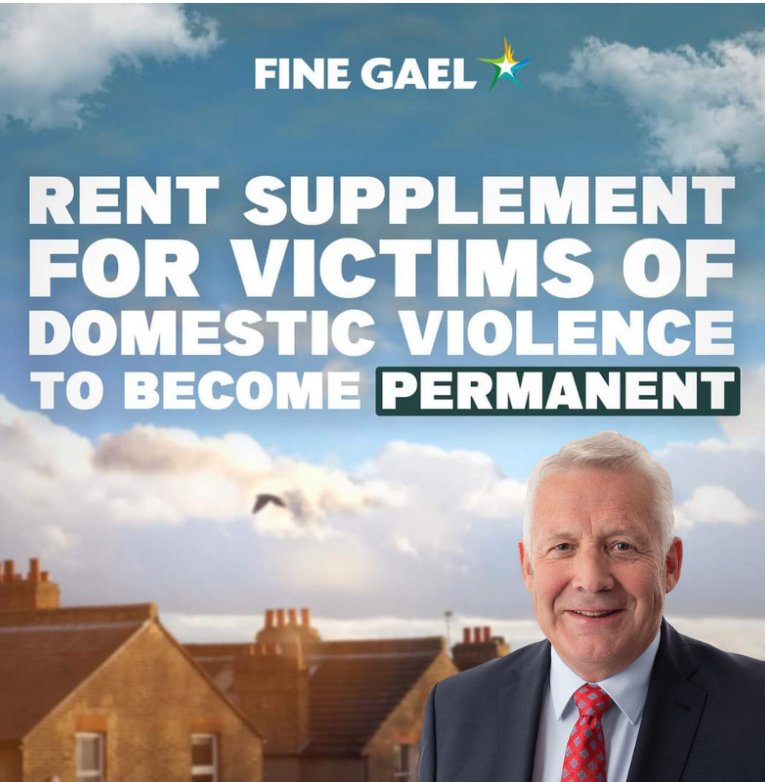 Fergusodowd's tweet photo. My colleague Min @HHumphreysFG has announced that the access to rent supplements for victims of domestic abuse will become permanent
A matter I have raised on the Dail floor a number of times on behalf of #SafeIreland & local Refuge Services. This will make a real difference 🙏 https://t.co/xsl7SuqEbw