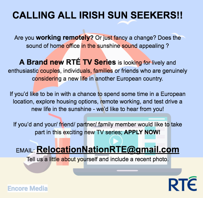 TVcastingzone's tweet image. Go from Box room to beachside! APPLY NOW! #Irishtelly #workingfromhome #TVcasting