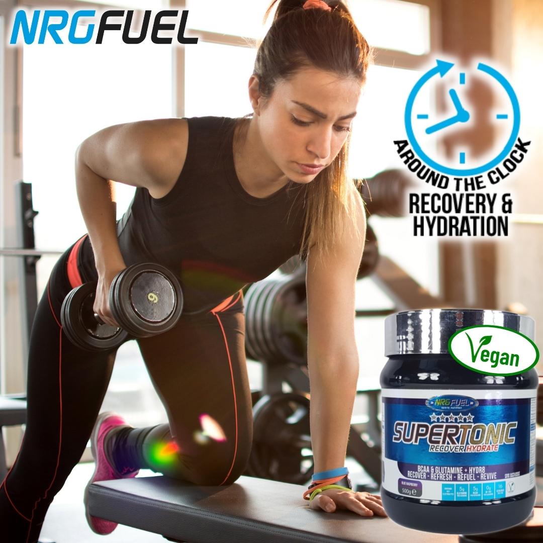 Keep your body powered-up throughout the day with our Supertonic! A great-tasting recovery and hydration formula, Supertonic can be taken before, during or after training. It can also be taken throughout the day to stay refreshed and hydrated!