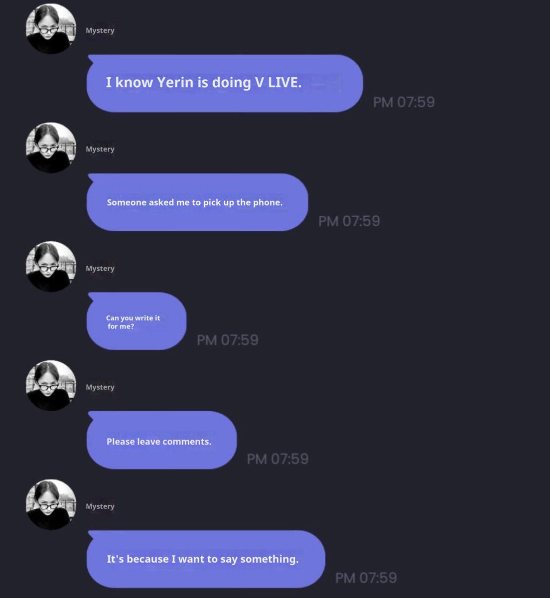 SinB asked buddies in Universe to leave comments on Yerin’s live telling her to pick up her calls ? Cute 🥺