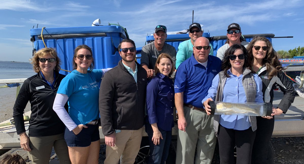 DukeEnergy_FL's tweet photo. The perfect FL day in Wakulla County to join @cca_florida @MyFWC &amp; First Lady @FLCaseyDeSantis to release 20K redfish hatched &amp; raised at the @DukeEnergy mariculture center. A great example of public-private partnership to benefit FL’s environment. https://t.co/1BnRjfxpPC
