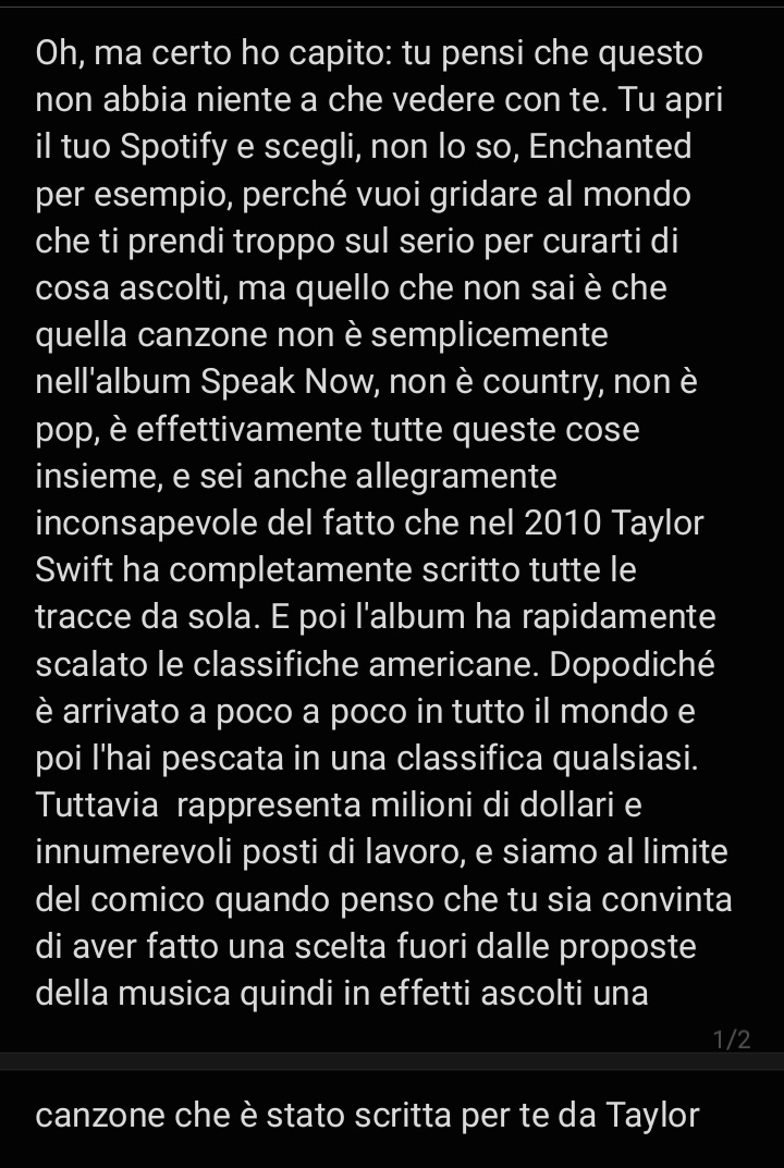 prov____7's tweet photo. Ovviamente letto con la voce di Miranda, se no non ha senso. Tutto per Enchanted che scala le classifiche https://t.co/HnjdIEUy9h