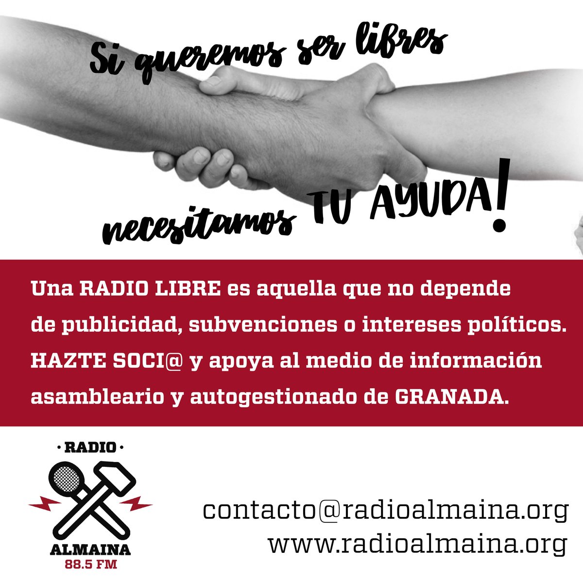 La información libre e independiente se fundamenta en la autogestión. Para ello, precisamos de una comunidad que nos apoye, una red de personas que crean en el proyecto. 🤲

Hazte Soci@
Apoya los medios libres.📢