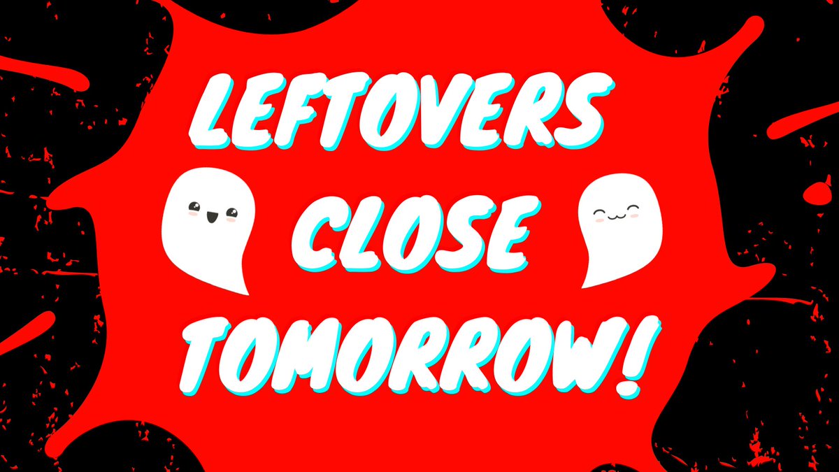 Leftover sales close tomorrow (23:59 GMT). Be sure to snap up something before we close!

bnhahorrorzine.bigcartel.com