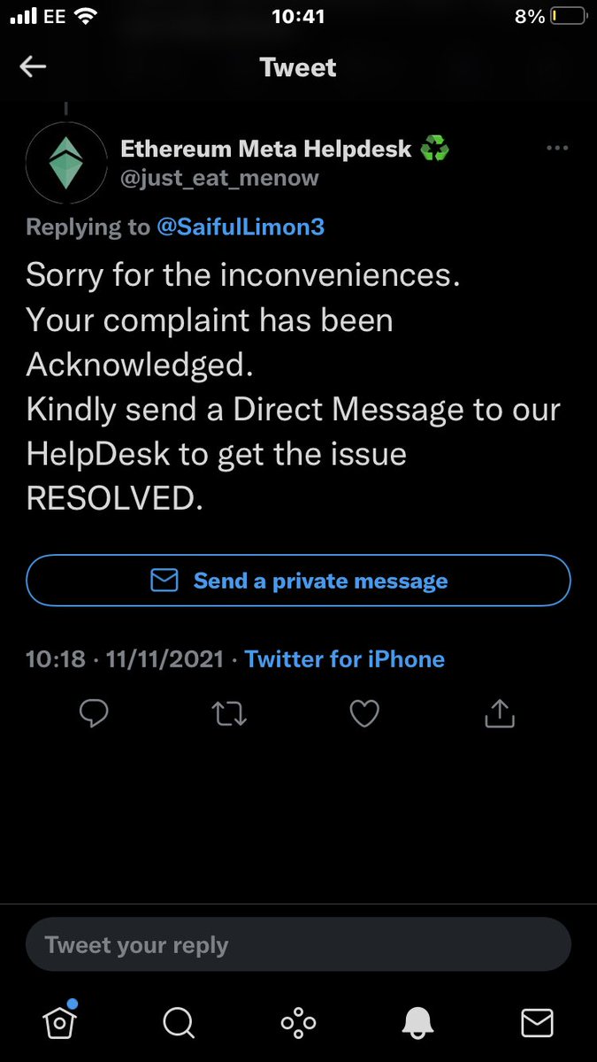 SaifulLimon3's tweet photo. @WatcherGuru please everyone be careful . I lost all my fund. they are fraud. ask me to put my recovery phrase on a link n i did . now all my fund gone . please some one report them https://t.co/VCdjDxBEQ4
