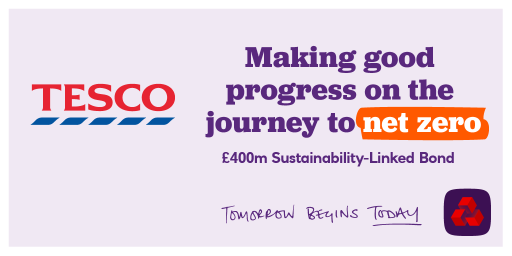 NatWest_CI's tweet photo. NEW: We’re delighted to have supported Tesco with its successful Sustainability-Linked Bond (SLB) debut in the Sterling market, as it becomes only the 4th company to issue a Sterling SLB. Read more https://t.co/7JXJdthOMj. https://t.co/FjAOtLKuLH
