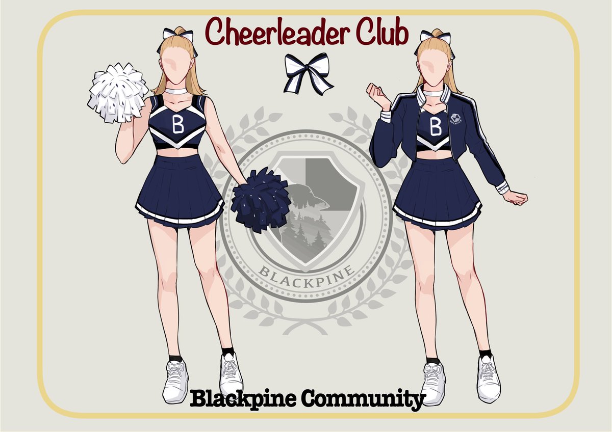 Blackpine_Commu's tweet photo. 🎀Cheerleader Uniform🎀

ชุดของชมรมเชียร์จะอนุญาตให้สมาชิกของชมรมเชียร์ใส่ในวันธรรมดาได้ โดยสามารถดัดแปลงได้ตามอัธยาศัย (สามารถใส่เพียงแจ็คเก็ตตัวนอกหรือกระโปรงได้)

ส่วนของกระโปรงสามารถปรับเปลี่ยนเป็นกางเกงได้ตามความเหมาะสม หากเป็นกระโปรงจะต้องมีความยาวไม่ต่างจากเดิมนัก https://t.co/PUbsMNG5dh