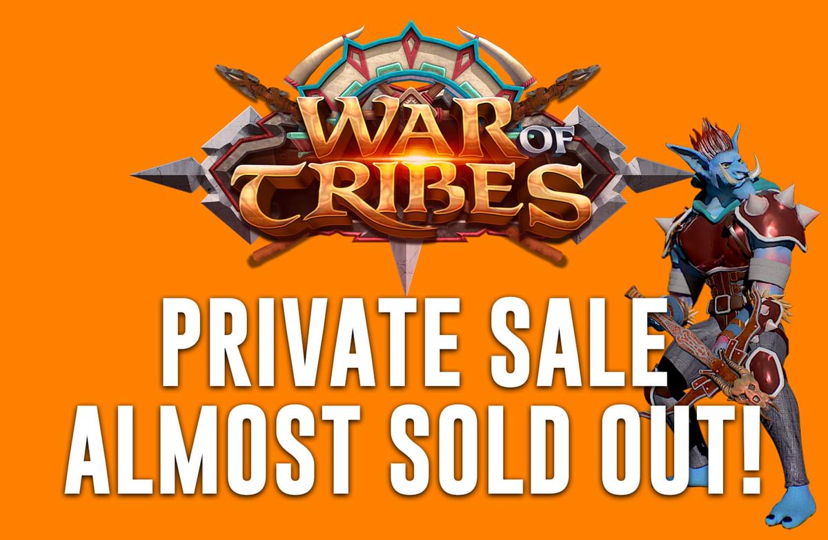 Bsc100x_gems's tweet photo. 🚨 War Of Tribes ($WOTG) Private Sale is ALMOST SOLD OUT 🚨

If you're looking to make 1000X GameFi gains just like investing in AXS, $WOTG is your chance!

Don’t miss it! 🚀 Get in now! 

For more details join @waroftribes community:

TG: https://t.co/Wd8X8CgS2X

#gamefi #bscgem https://t.co/bGtX8OxJNH