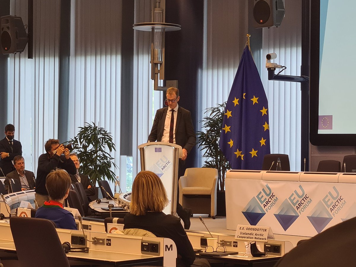 EuPolarBoard's tweet photo. "We want more Arctic in the EU, and we want more EU in the Arctic" - @MichaelMannEU closes the successful #EUArcticForum and Indigenous Peoples' Dialogue in Brussels, summarising two days of discussions on inclusion, research, sustainable development and the green transition. https://t.co/y688CTQt5y