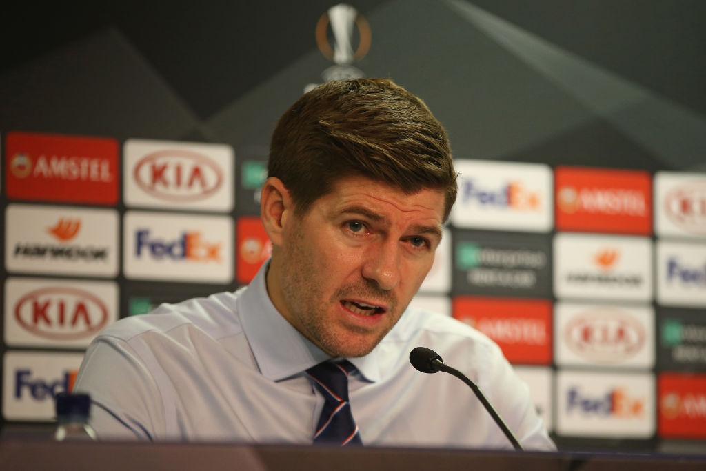 ShiteBets's tweet photo. Reporter 'So you're off to Villa then, care to explain that decision to the Rangers fans?'

Gerrard 'It's no secret that I want the Liverpool job, and narrowly avoiding relegation with Villa rather than Champions League football with Rangers will give me the right experience' https://t.co/qSECdQtqOG