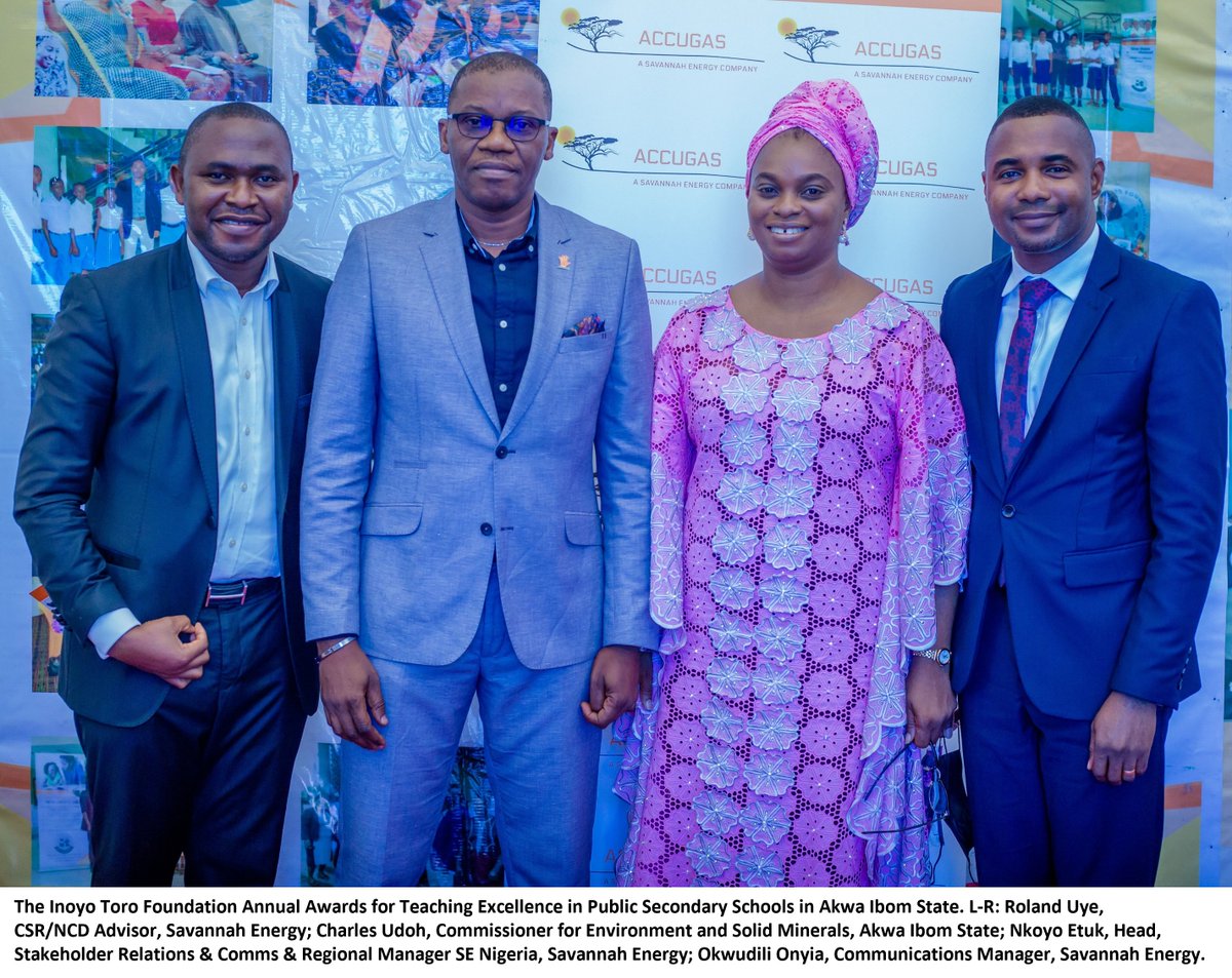 Savannah_Energy's tweet photo. #Accugas has been a key partner of the Inoyo Toro Foundation for many years, a Nigerian not-for-profit organisation dedicated to the eradication of poverty through education which aims to support the #teaching profession #Nigeria https://t.co/lvDkIWexYz