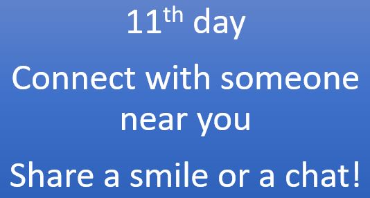 TCDLearning's tweet photo. Today's prompt is day 11 of our #kindnesschallenge
Connect with someone near you, share a smile of a chat!!
#BeKind #wellbeing #getchatting #sayhello #reachout https://t.co/MU2ah1N16U