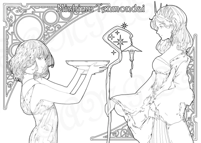お気に入りの絵から

 #線画の日 