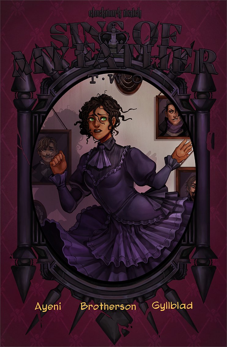 yoms's tweet image. Honoured to present the amazing cover of Clockwork Watch: Sins of My Father #2, by @BusyMatches, and title by @scannerlicker. So excited to share this with you. It heralds the story's step into the darker side of #Steampunk.