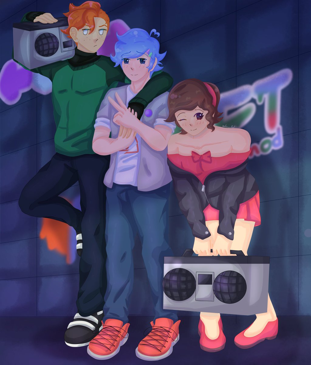 dmcubd's tweet image. 🧡💙♥️ 
#FNFSoftMod #SoftmodAU #softmodfnf #fridaynightfunkinfanart #draw #art #digitaldrawing #softpico #softBF #softGF