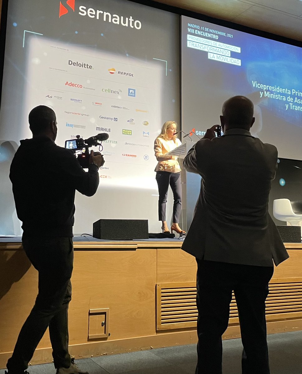 Las empresas representadas en #SERNAUTO, Asociación Española de Proveedores de Automoción, son la “joya de la corona” en palabras de la Vicepresidenta Nadia Calviño en el #EncuentroSernauto