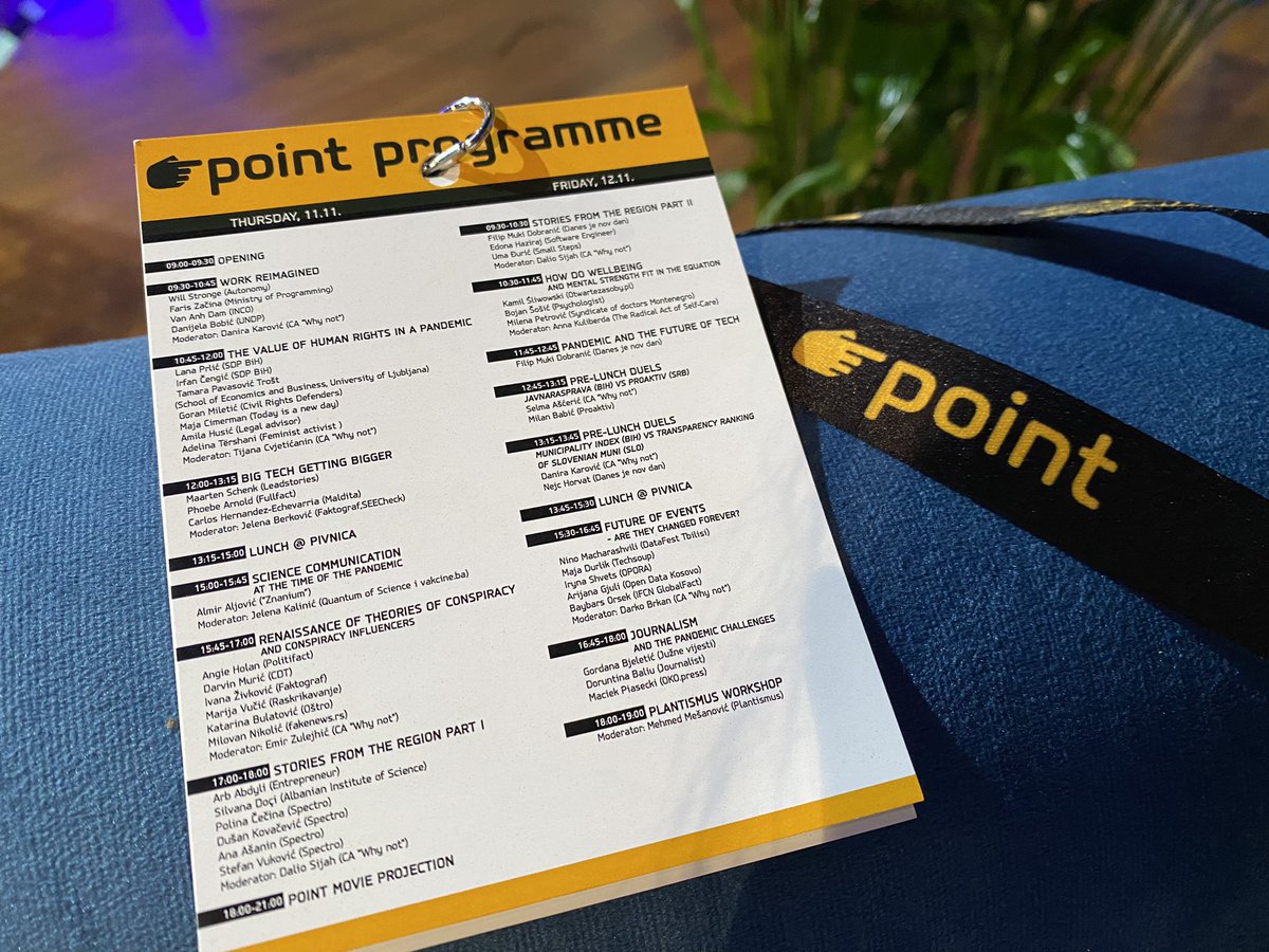 NinoMacha's tweet photo. Very excited to be back at @PointConference to reflect on past 2 years of adapting to “Covid reality” and what it means for event organizers. I’ll be talking about re-inventing @DataFestTbilisi tomorrow, at 15:15 CET. Join the stream here: https://t.co/XMhlP25x6v #point90 https://t.co/i99wUl50Ru